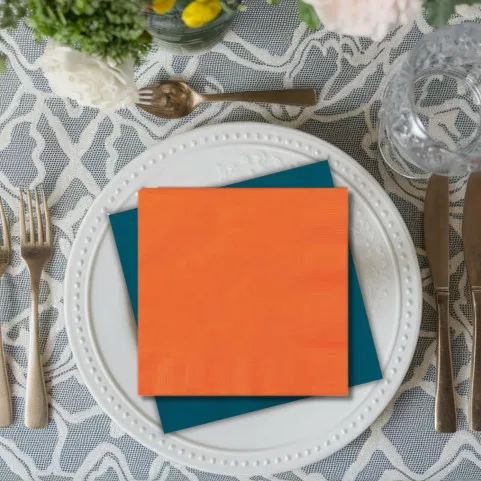 Serviette table brodée