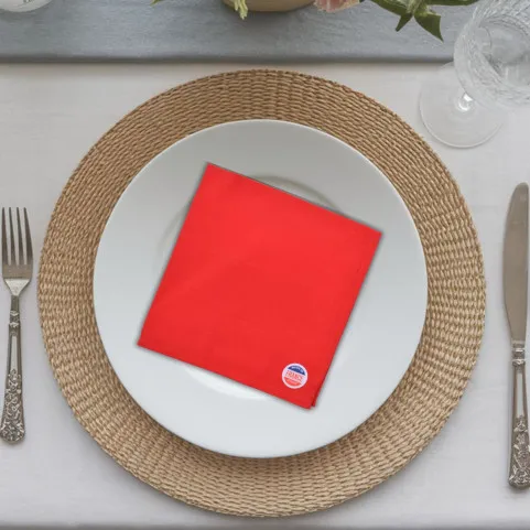 Serviette table brodée