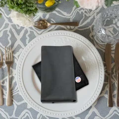 Serviette table brodée