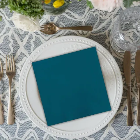 Serviette table brodée