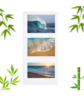 drap de bain blanc personnalisé photo