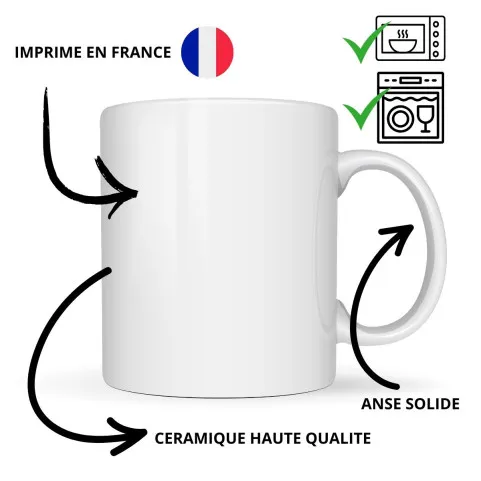 Mug personnalisé drole de tete