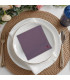 broderie sur serviette de table aubergine