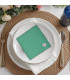 broderie sur serviette de table verte