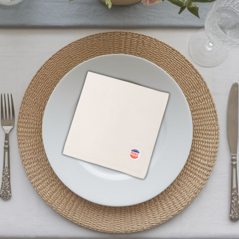 Broderie sur serviette de table
