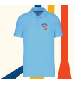 Polo pour homme personnalisé et brodé bleu ciel