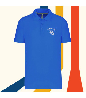 polo homme bleu royal brodé