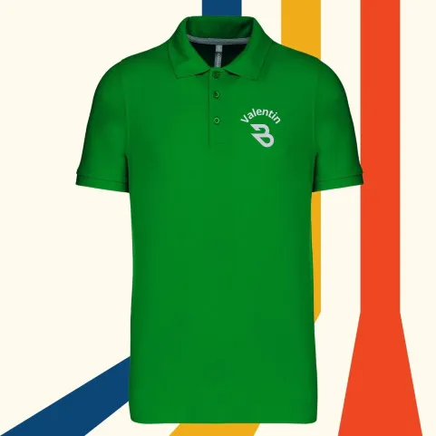 polo vert coupe homme personnalisé