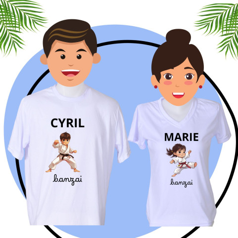 tee shirt homme et femme banzai