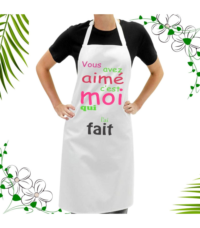 tablier cuisine rigolo fait maison