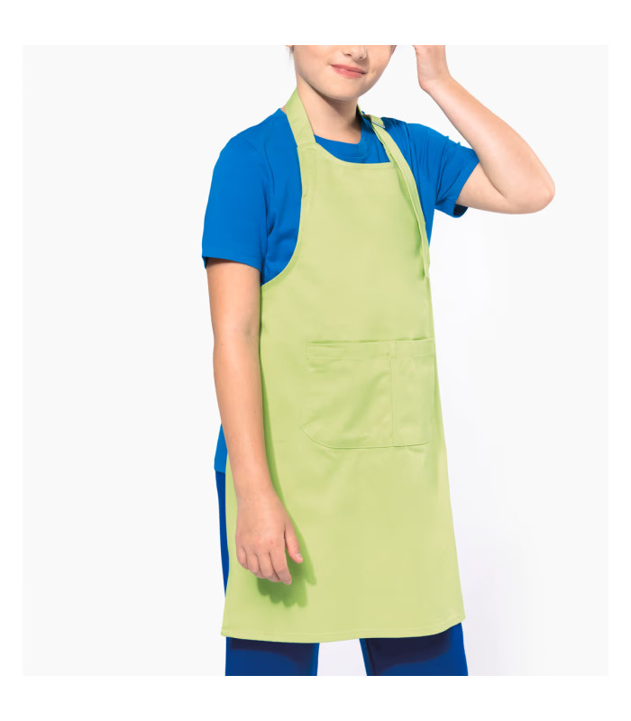 Tablier de cuisine brodé vert pomme