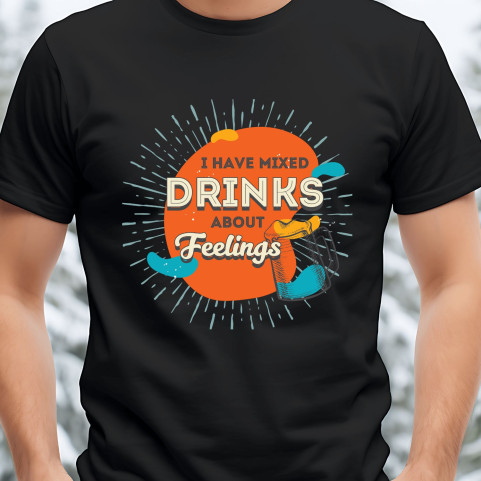 tee shirt pour homme noir imprimé