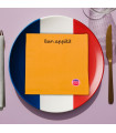 Serviette de table brodée fabrication française