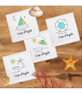 serviettes de table la mer