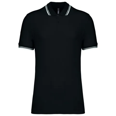 Polo personnalisé et brodé noir homme