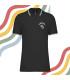 polo noir liseré blanc brodé