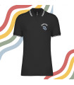 Polo personnalisé et brodé noir homme