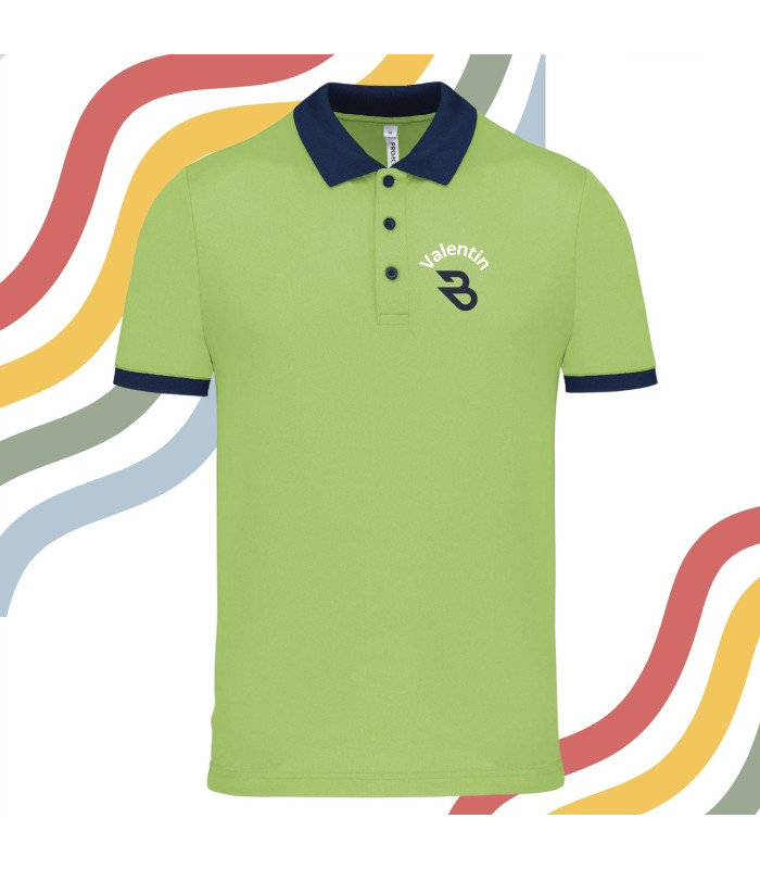 Polo sport piqué homme proact brodé