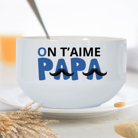 bol personnalisé on t'aime papa