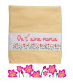 Serviette personnalisée avec photo jaune