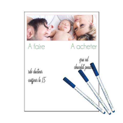 tableau memo effacable personnalisé