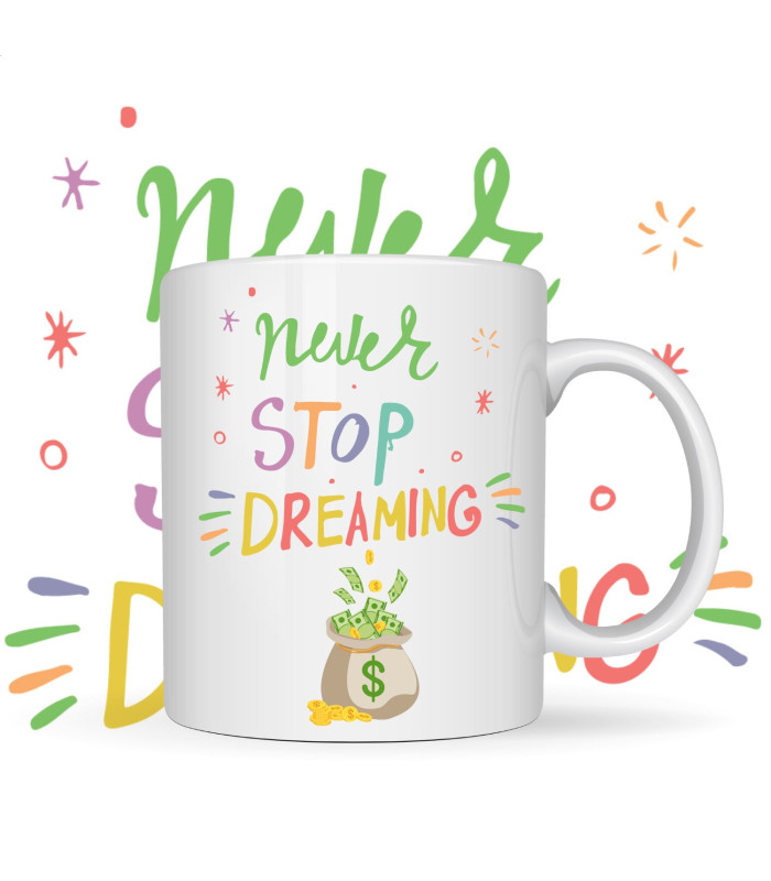 Mug rigolo arrête de rêver