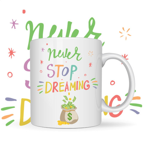 mug rigolo arrête de rever
