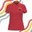 Polo femme rouge brodé texte
