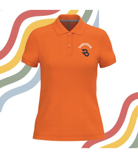 polo femme orange personnalisé