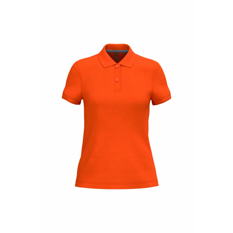 polo orange femme brodé prénom