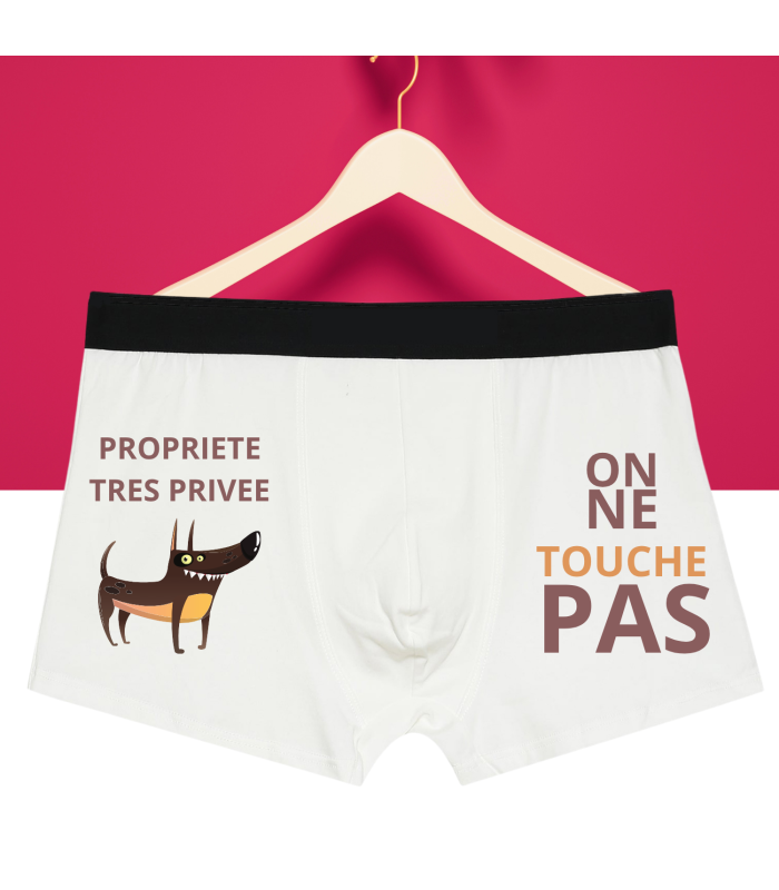boxer homme chien pas touche