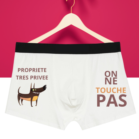 boxer rigolo homme on ne touche pas