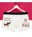 boxer homme chien pas touche
