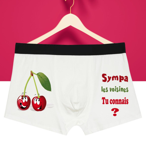 boxer rigolo homme les cerises
