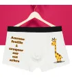 boxer homme amusant la girafe