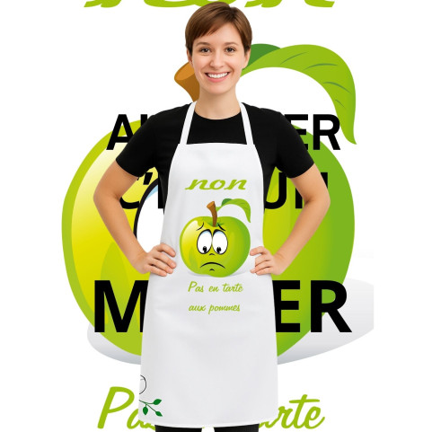 tablier de cuisine tarte pommes