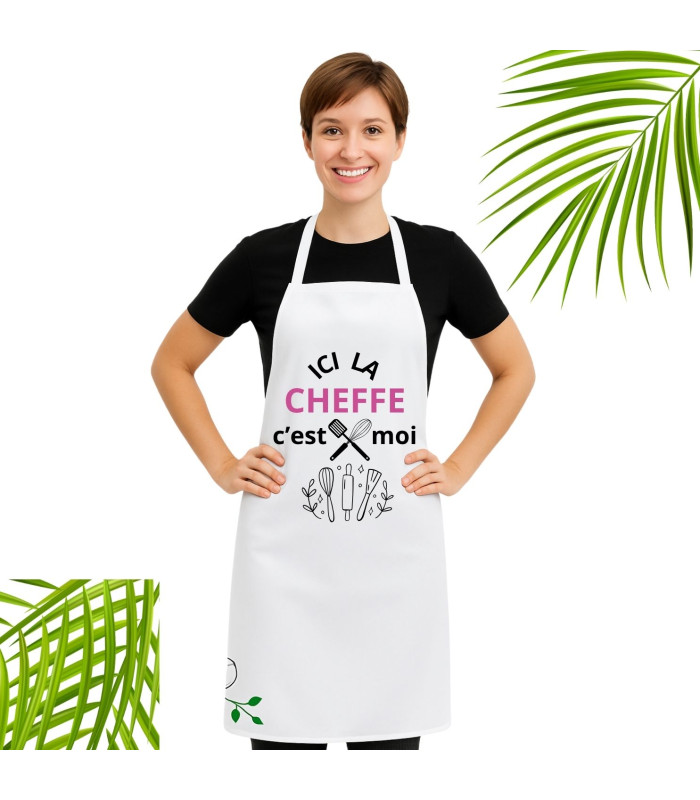 Tablier de cuisine la cheffe c'est moi
