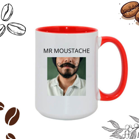 mug grande taille intérieur rouge personnalisé