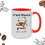 Maxi mug blanc et rouge personnalisé