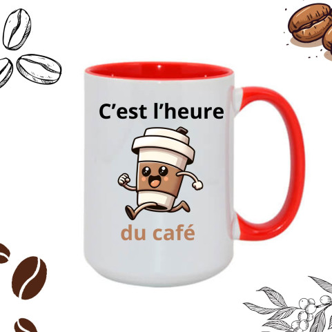mug xl rouge personnalisé