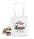 joli totebag blanc pour ma soeur