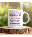 Mug en cadeau pour ma petite soeur qui a un grain