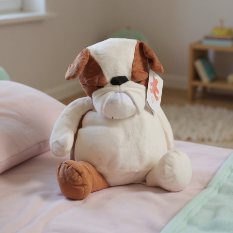 Peluche chien boxer brodée