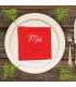 Lot de 2 serviettes de table brodées toi et moi