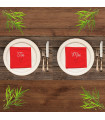 Lot de 2 serviettes de table brodées toi et moi