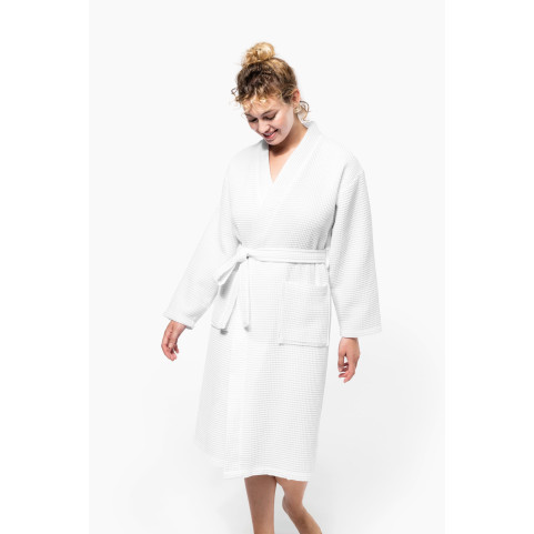 Peignoir kimono blanc femme personnalisé