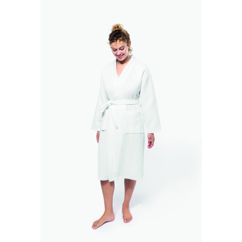 Peignoir kimono blanc femme personnalisé