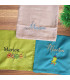 broderie prénom sur serviette de table mariage