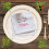 Serviette de table brodée jeu de cartes