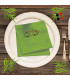 serviette de table verte jeu de cartes